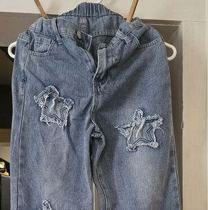 SHEIN Kids Blue Distressed Jeans